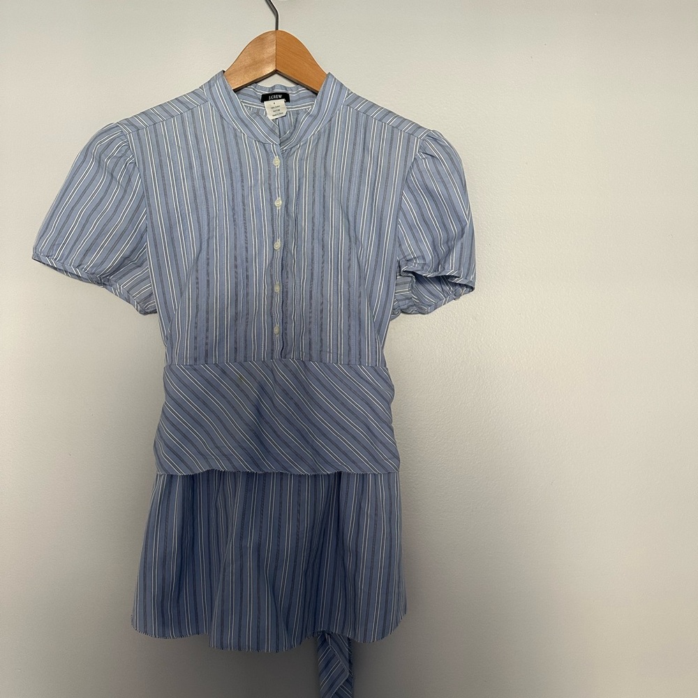 J. Crew Blue Striped Women's Top